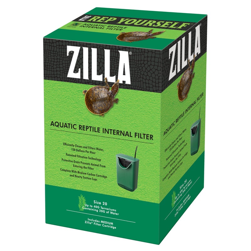Zilla Aquatic Pet Reptile Internal Water Filter, For Up To 20 Gallons - Image 1
